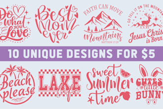 create unique svg design bundle design for etsy