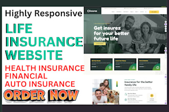 design life insurance website health insurance website financial auto website