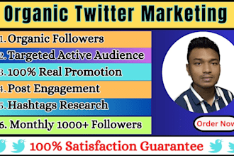do twitter marketing organically to increase followers
