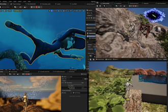 make game asset modeling, 2d 3d game, characters, props, environments, unity