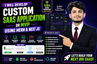 develop ai saas websites or mvp using mern stack and next js