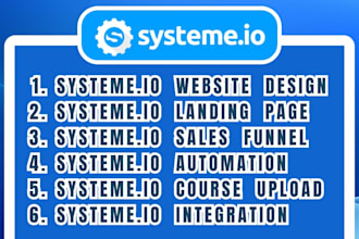 systeme io funnel systeme io landing page systeme io website design redesign