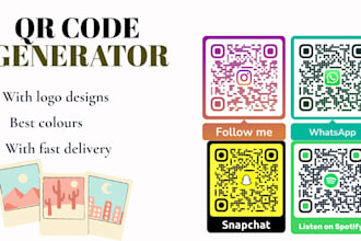 create a professional custom qr code generator design with your logo in 1 hrs