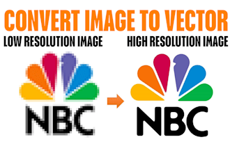 convert low quality image or logo to vector, ai, eps, svg, png or pdf file