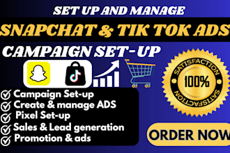setup snapchat tiktok shop video ads campaign editing pixel content manager