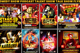 design school, comedy show, admission, stand up comedy, and holiday flyer