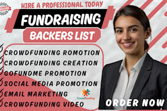 provide crowdfunding campaign backers list for  kickstarter indiegogo gofundme