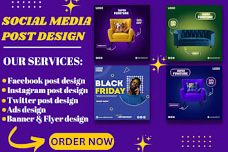 design attractive social media post facebook post instagram post ads