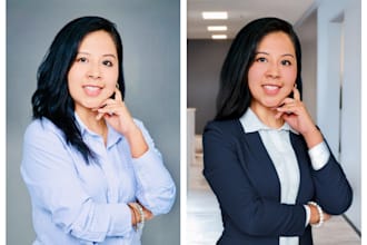 retouch your portrait for a professional or business look