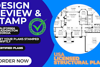 do USA licensed, structural engineer, ca stamp, drawing stamp for approval