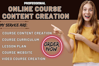 create online course content coaching program videocourse curriculum lesson plan