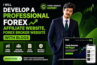 develop a professional forex affiliate website,forex broker website with blogs