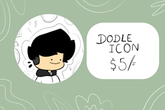 make simple doodle art profile pictures