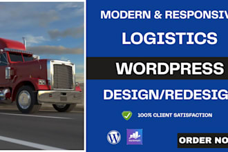 logistic cargo website, trucking dispatch website design redesign wordpress