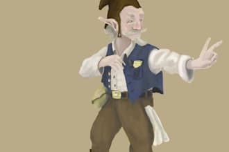 create illustrations and develop characters for an rpg