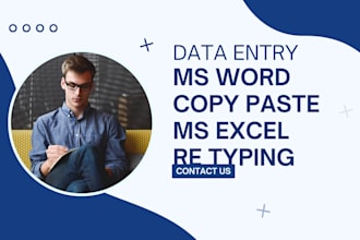 dodata entry ms word typing retype document excel copy paste