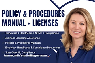 get licensed, write home care, group home policy and procedures, healthcare