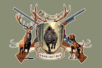 design family crest, heraldic shield and coat of arms logo with new concept