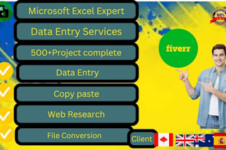 do data entry, copy paste, data collection and web research