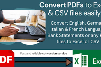 convert your pdf bank statements to excel, xlsx, csv and word