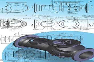 do 3d modeling 3d cad printing 2d drawing using fusion 360 solidwork and catia