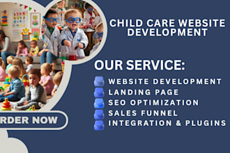 design childcare website daycare website kindergarten website childcare leads