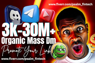 crypto nft telegram channel promotion mass dm discord mass dm