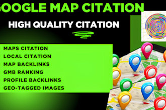 create 400 google map citation local SEO gmp ranking citation with backlinks