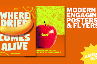 design a modern poster for your movie, concert, or product