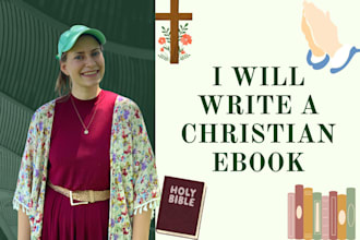 be your christian ghostwriter for faith based ebooks