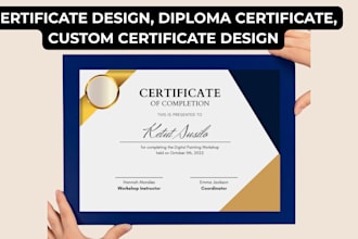 certificate design, diploma certificate, custom certificate design