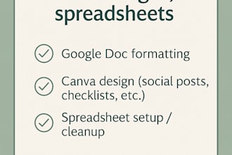 format your google docs, canva designs, or spreadsheets