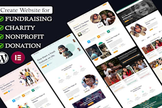 create a nonprofit responsive wordpress website for charity fundraising