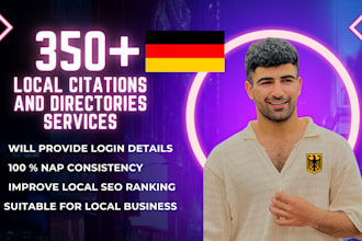 build high quality local citations for germany,UK,USA to boost local SEO ranking