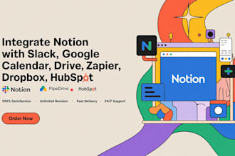 integrate notion with slack, google calendar, drive, zapier, dropbox, hubspot