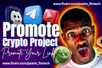 crypto nft token project telegram youtube marketing promotion ico solana