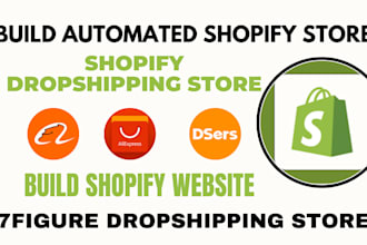 build shopify store shopify dropshipping  via aliexpress alibaba dropified dsers