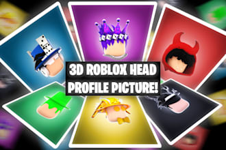 create a 3d profile picture with your roblox avatars head
