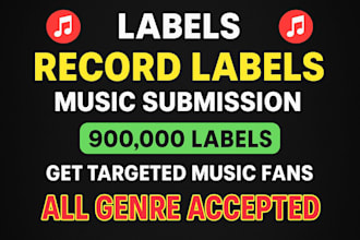 record label music submission to 900 active record labels director to get signed