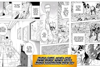manga comic, manga page, anime manga, manga artist, manga illustration, nsfw art