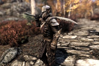 design custom character, armor, weapon for skyrim mod, fallout 4, fivem mods