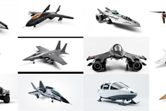 design 3d aerospace,jets or custom aeroplane models for printing and game,rc mod
