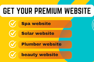 cosmetic, spa, plumber, solar website with wix or wordpress
