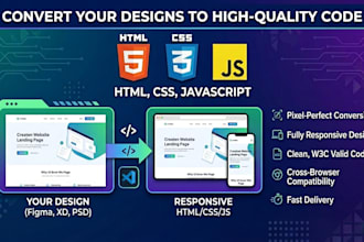 do frontend web development in HTML CSS javascript