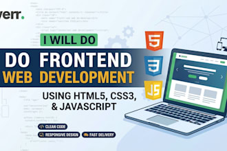 do frontend web development in HTML CSS javascript