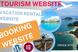 design tourism website, vacation rental website, travel agency, booking website