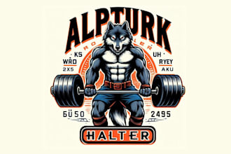 create stylish logo for gyms, fitness, health, and sports