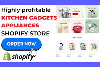build profitable kitchen gadgets store shopify appliances dropshipping website