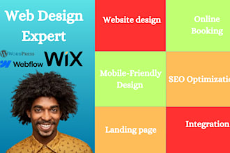 design website  with ionos, wordpress, hostinga, blueshot and squarespace