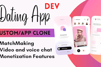 build a custom dating app tinder clone hinge dating app for andriod and ios